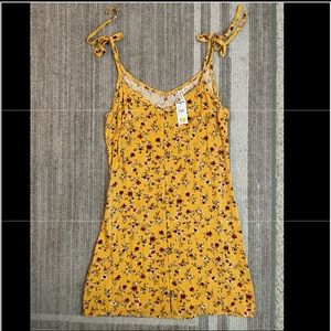 Yellow Floral Mini Dress